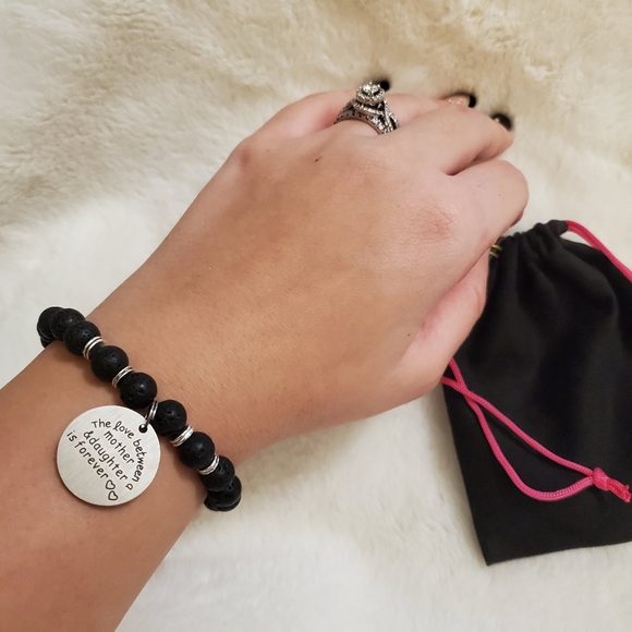 New Mother/ Daughter Lava Rock Bracelet - Picture 5 of 5